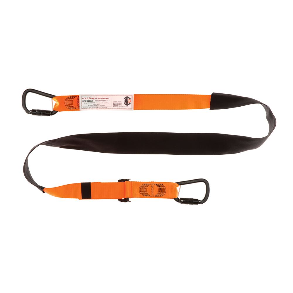 Pole Strap 2M Triple Action Karabiner